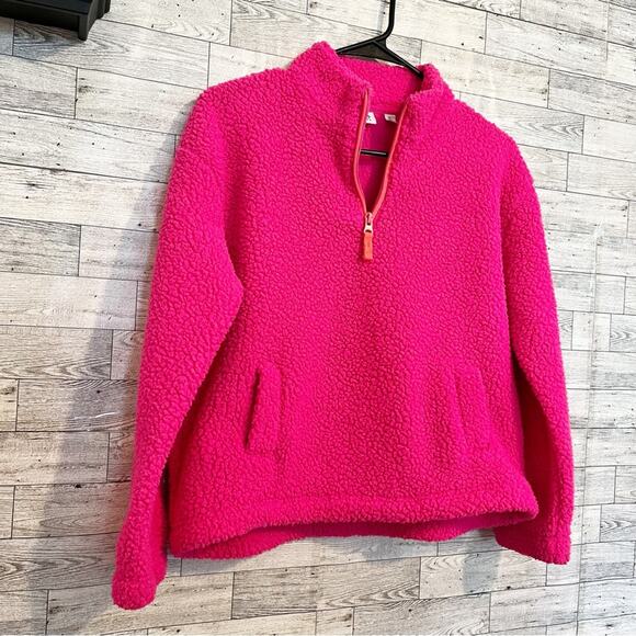 GAP KIDS Kids Sherpa Quarter-Zip Sweater “Sizzling Fuchsia”, XL/12 - Picture 5 of 9
